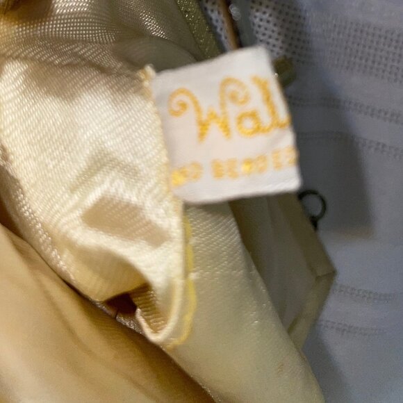 Vintage Walborg Hand Beaded Gold Evening Bag Hong Kong Chain Strap - Picture 7 of 8